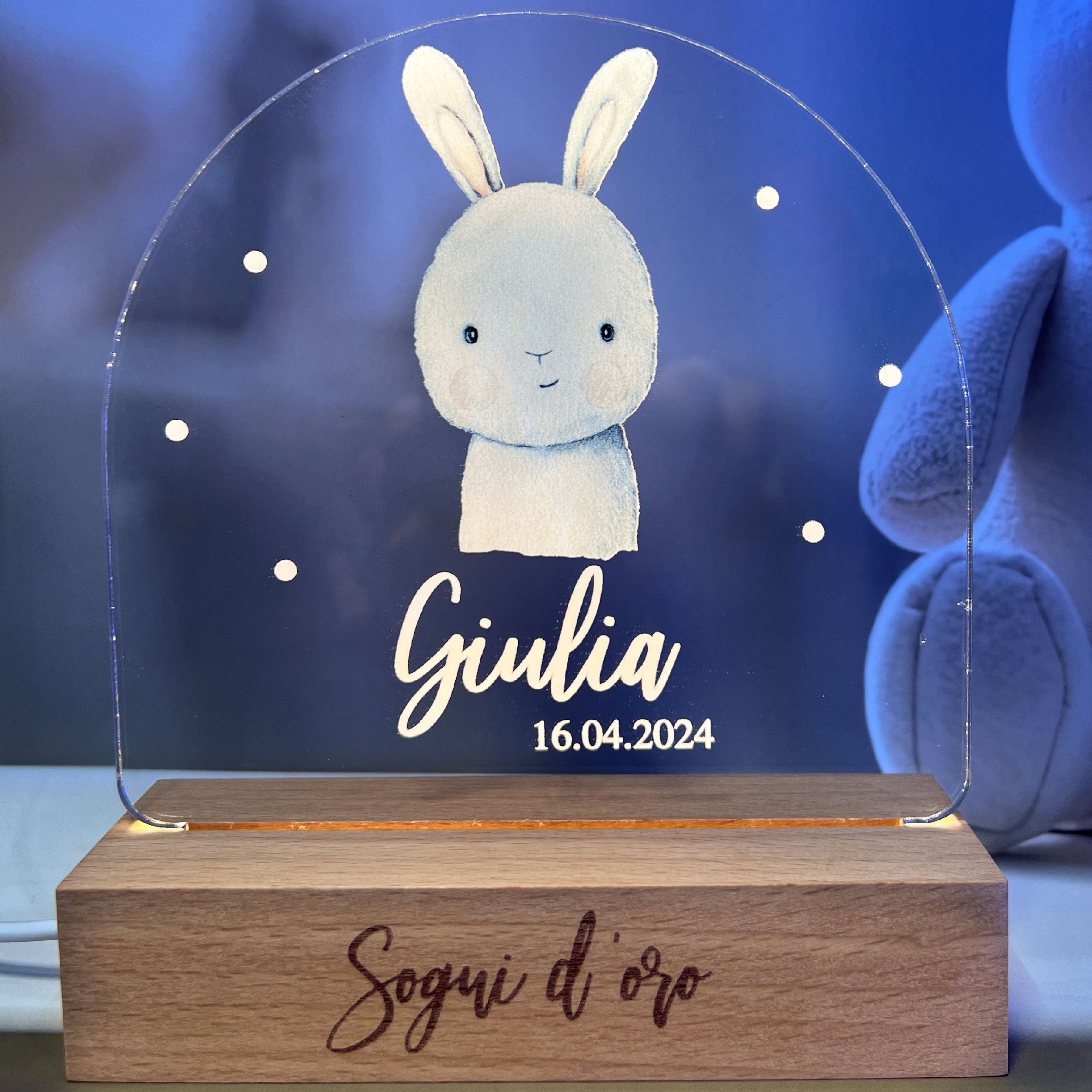 Personalized Night Light for Children with Animals