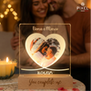 Lampada a Forma di Cuore con Foto Personalizzata