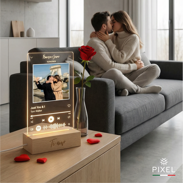 Targa Spotify con base luminosa