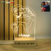 Lampada personalizzata con foto incisione 3d in stile line art