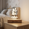 Personalisierte Kinderlampe mit Tieren
