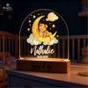 Personalisierte Kinderlampe mit Tieren