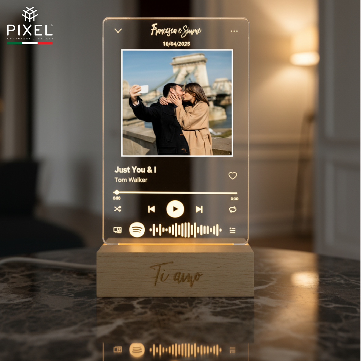 Spotify Plaque with Light Base