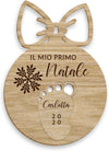 Personalisierte „My First Christmas“-Kugel aus FSC-Holz